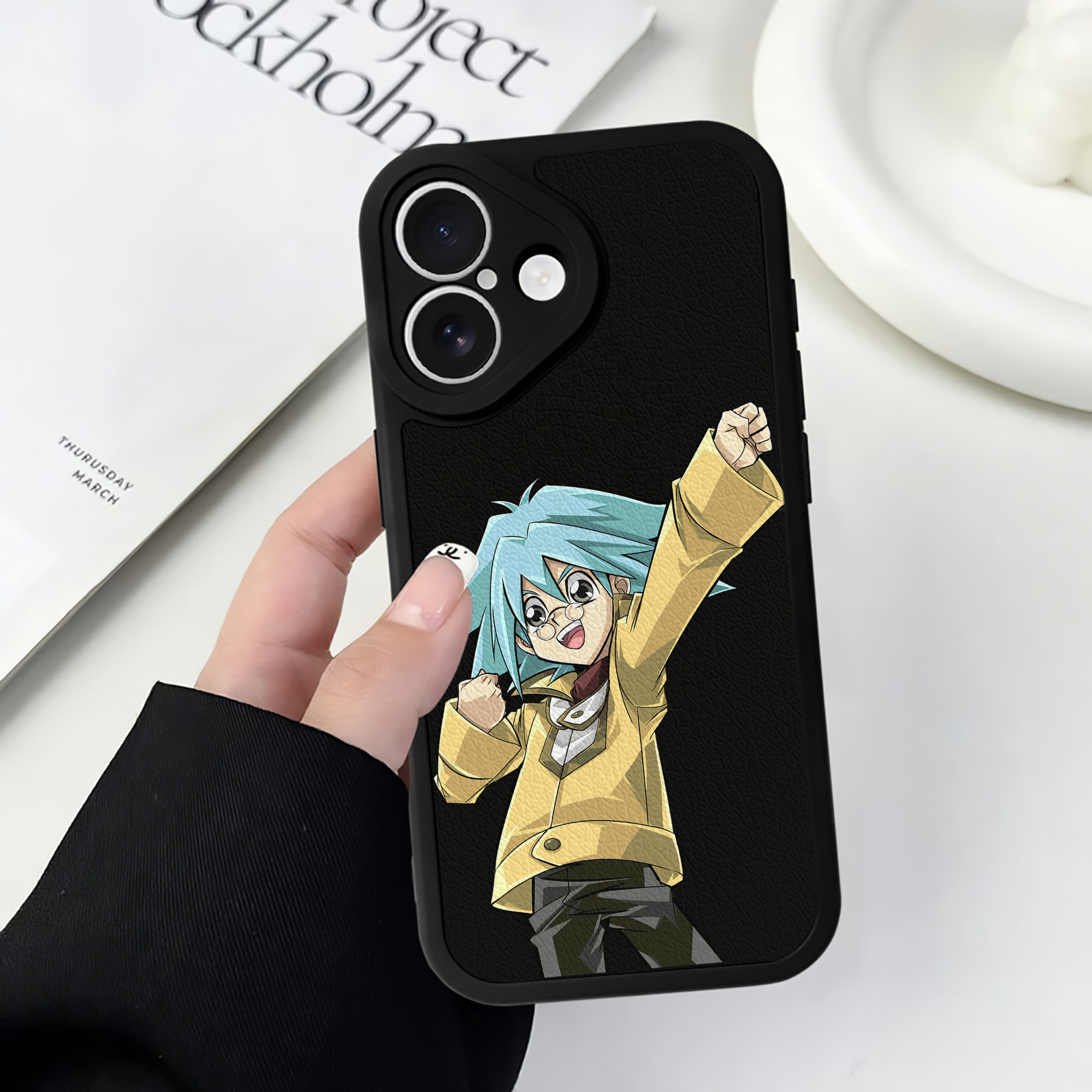 遊☆戯☆王 Yu-Gi-Oh! 【iPhone 16シリーズ対応】シリコンスマホケース（レザー調） 材質：シリコン